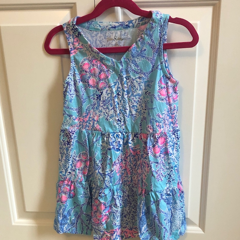 Lilly Pulitzer Kids Floral Tank Top - Blue and Pink